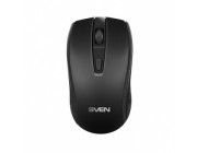 SVEN RX-220W Wireless, Optical Mouse, 2.4GHz, Nano Receiver, 800/1200/1600 dpi, USB, Black